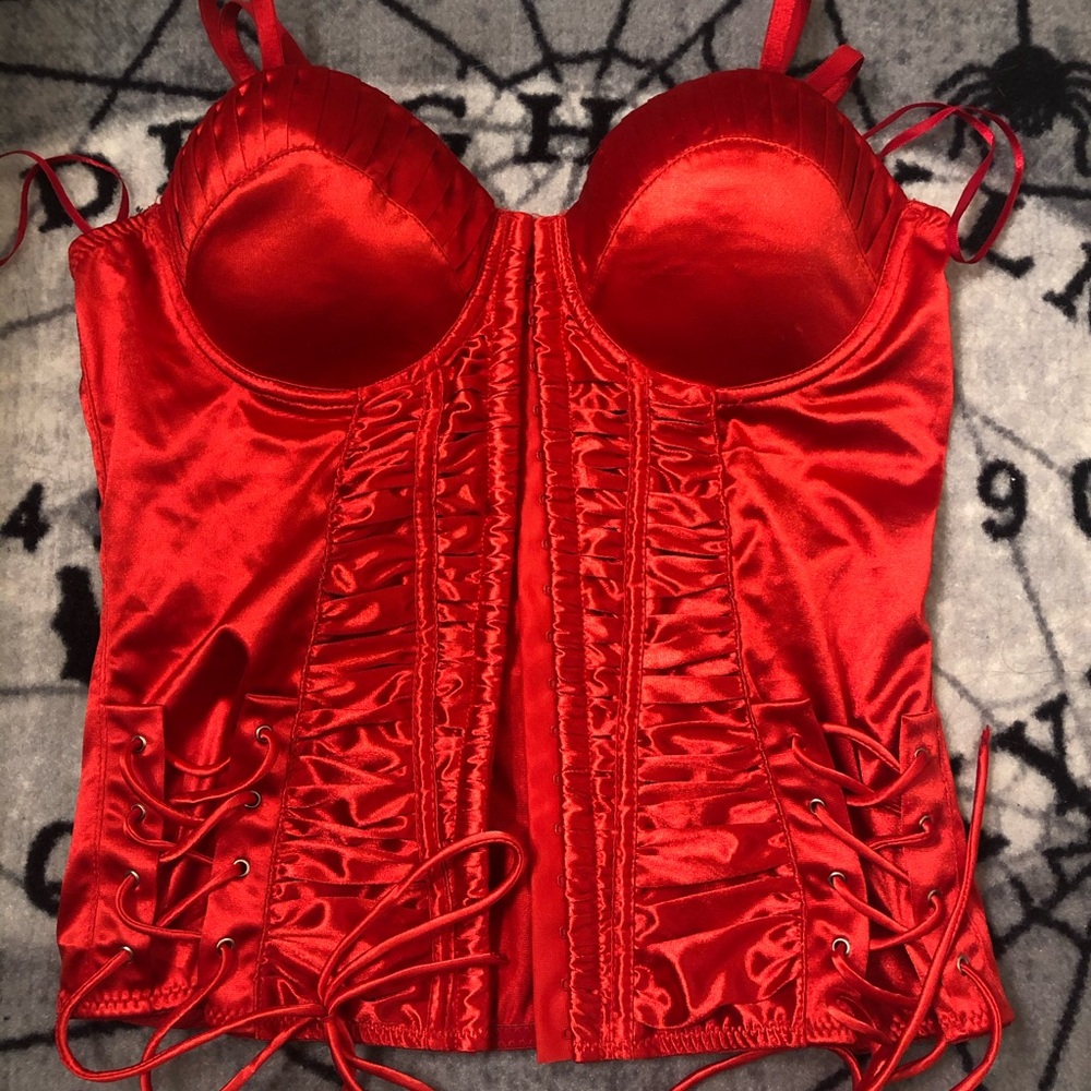 Red Silky Corset